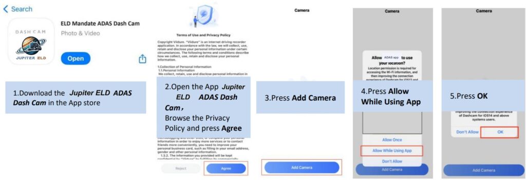 Steps to set up the Jupiter ELD app
